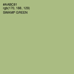 #AABC81 - Swamp Green Color Image